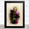 Vintage Heath Ledger Joker Watercolour Splatter Children's Kid's Wall Art Print