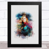 Captain Marvel Watercolour Splatter Children's Kid's Wall Art Print