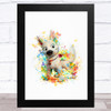 Bolt Disney Watercolour Splatter Children's Kid's Wall Art Print