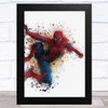 Watercolour Splatter Spider Man Children's Kid's Wall Art Print