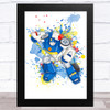 Rescue Bots Chase Splatter Art Children's Kid's Wall Art Print