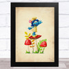 Vintage The Smurfs Smurf Lily Children's Kid's Wall Art Print