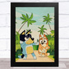 Bluey And Bingo Children's Kid's Wall Art Print