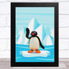 Pingu On Ice Children's Kid's Wall Art Print