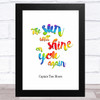 Captain Tom The Sun Will Shine Again Rainbow Statement Wall Art Print