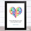 Captain Tom The Sun Will Shine Again WaterColour Hearts Statement Wall Art Print