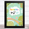 Captain Tom Tomorrow Will Be Rainbow Forest Statement Wall Art Print