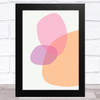 Orange Lilac And Pink Circles Abstract Style 3 Wall Art Print