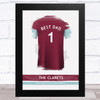 Burnley Football Shirt Best Dad Personalised Father's Day Gift Print