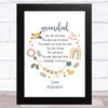 Grandad You Are The Best Poem Personalised Dad Father's Day Gift Wall Art Print