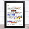 Chocolate Doodle Letter To Dad Personalised Dad Father's Day Gift Wall Art Print
