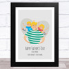 Dad, Son & Daughter Design 13 Personalised Dad Father's Day Gift Wall Art Print