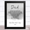 Grey Dad Personalised Dad Father's Day Gift Wall Art Print