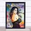Salma Hayek Watercolour Floral Birds And Butterflies Wall Art Print