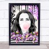 Kate Middleton Floral Grunge Bubblegum Print Wall Art Print