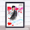 Shawn Mendes Heart And Dove Paint Splatters Wall Art Print