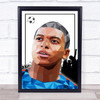 Kylian Mbappe Polygon Football & Crowd Wall Art Print