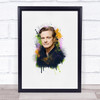 Colin Firth Colour Paint Splatter Drip Wall Art Print