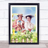 Mary Poppins Vintage Rainbow Garden Wall Art Print