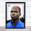 Paul Pogba Polygon Football & Crowd Wall Art Print