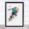 Mo Farah Watercolour Splatter Drip Wall Art Print