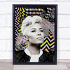 Emeli Sandé Retor Zigzag Shapes Wall Art Print