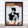 Bruce Lee Splatter Wall Art Print