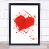 Broken Heart In Stiches Splatter Wall Art Print