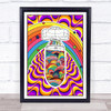 Psychedelic Hippie Rainbow Nuclear Bomb Wall Art Print