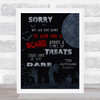 Treats Poem Graveyard Moon Halloween Wall Art Print