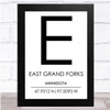 East Grand Forks Minnesota Wall Art Print