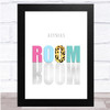 Room Colourful Leopard Any Name Personalised Wall Art Print