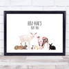 Farm Animals Landscape Any Name Personalised Wall Art Print