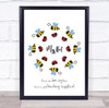 Thank You Teaching Assistant Bess And Ladybirds Personalised Wall Art Print