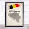 National Anthem Of Belgium Dutch Version Wall Art Print
