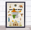 National Anthem Of India Taj Mahal Wall Art Print