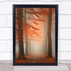 Autumn Dream Mastbos Netherlands Park Fall Red Leaves Trees Wall Art Print