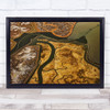 Bay Flats Aerial Water Pattern Meander Abstract Wall Art Print