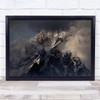 Mountain Storm Clouds Wind Peace Mountains Peak Top Summit Wall Art Print