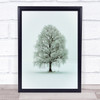 Nimloth Tree Snow Winter White Hoar Fog Frost Frozen Lonely Wall Art Print