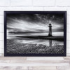 On Talacre Beach Wales Lighthouse Sand Sea Sky Ku Wall Art Print