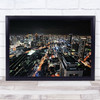 Osaka Night View Cityscape Neon Japan Skyscraper No words City Skyline Art Print