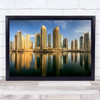 Panoramic Dubai Marina Skyline Cityscape City Urban Tower Wall Art Print