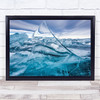 Sail Baikal Lake Winter Ice Siberia Russia Snow Clouds Wall Art Print