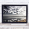 Solitaire Beach Clouds Sea Shore Tiny Small Figure Seascape Wall Art Print