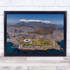 South Africa Cape Town Architecture Aerial Mountain View Wall Art Print