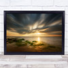 Sunrise Seascape Sun Sunset Sky Coast Coastal Shore Beach Wall Art Print