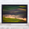 Sunset In Palouse USA United States America Green Field Fields Wall Art Print