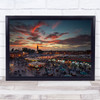 Sunset Over Jemaa Le Fnaa Square In Marrakech Morocco Marrakech Market Art Print