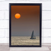 Sunset Sailing Boat Sea Wall Art Print